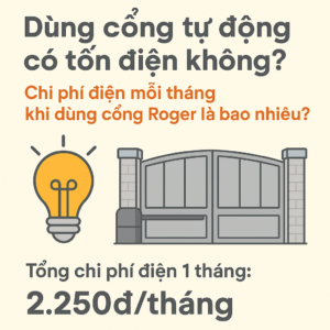 Cổng tự động có tốn điện không