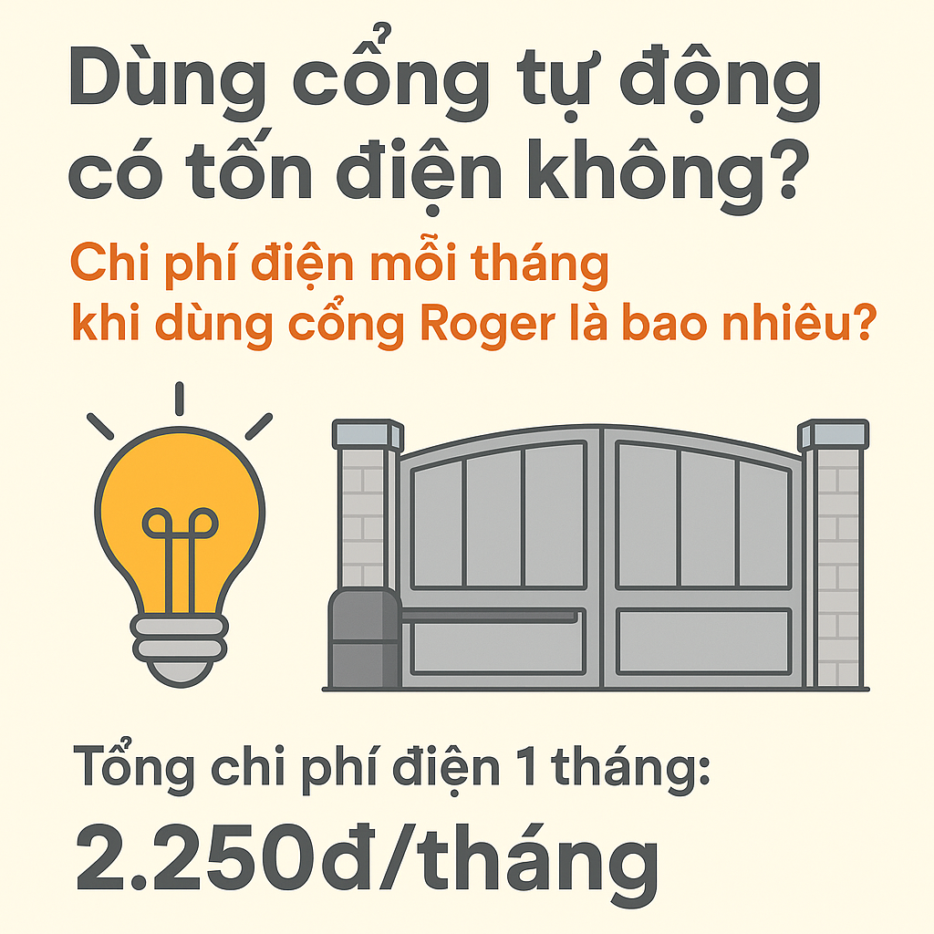 Cổng tự động có tốn điện không