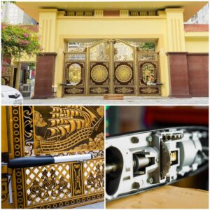 Cổng tay đòn Roger Smarty — chọn cổng tay đòn hay âm sàn cho cổng nặng