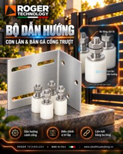 Lắp thanh răng cổng lùa cho motor Roger