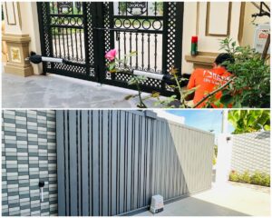 So sánh cổng tay đòn và cổng lùa cho nhà phố